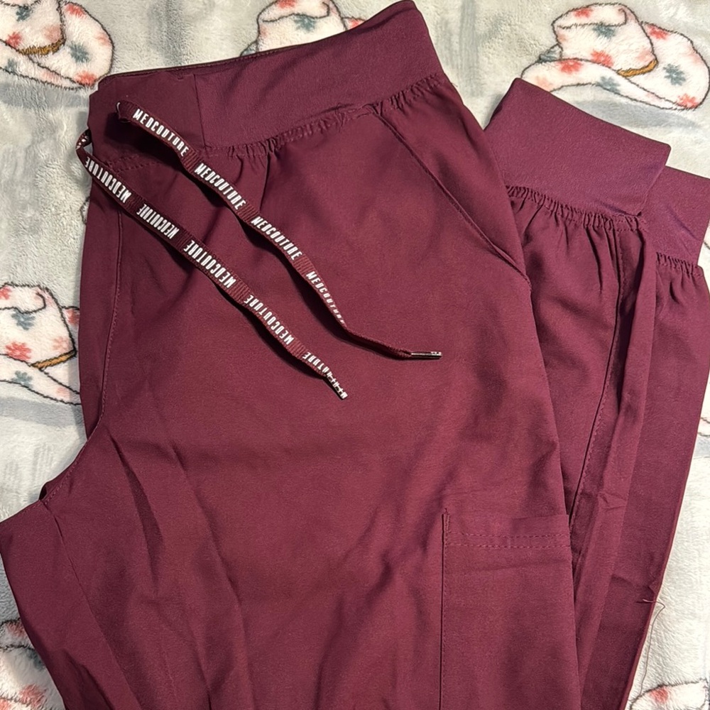 Maroon Jogger Pants with Drawstring